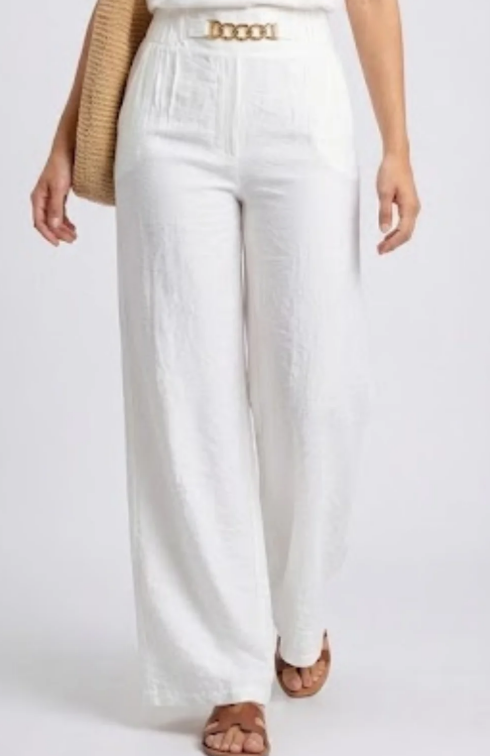 Pantalón Ancho Elegante de Tiro Alto