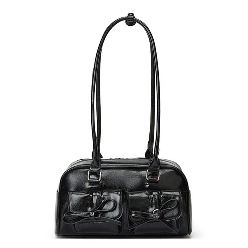 Bolso de Hombro Y2K para Mujer, de Piel Sintética con Lazo (Bowknot), Estilo Japonés Estético